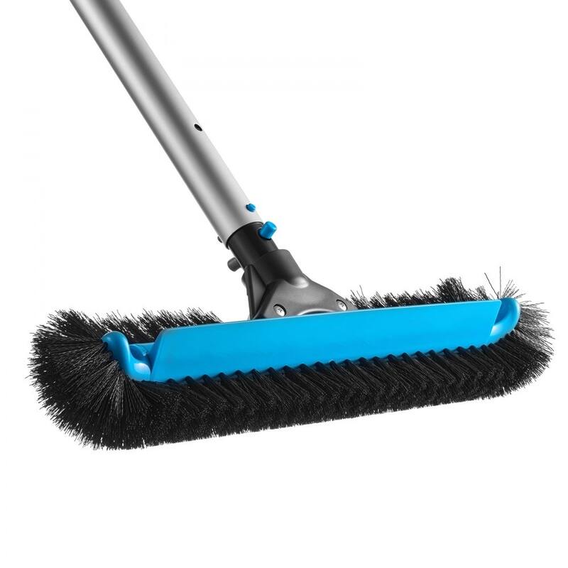 20 Inch Pool Corner Step Brush with High-Density Nylon Bristles and Rust-Resistant Aluminum Handle - 19.69 x 9.45 x 3.54 in