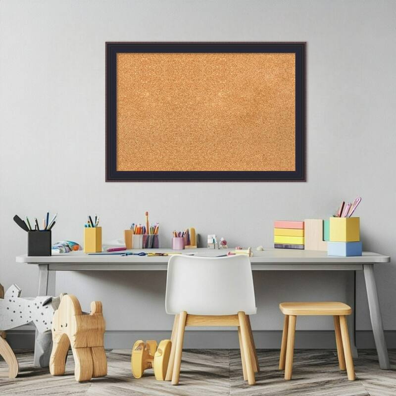 Havana Black Bronze Framed Cork Board - Bulletin Board, Organization Board, Pin Board