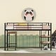 preview thumbnail 17 of 28, Metal Twin Loft Bed with Movable Table & Storage Racks