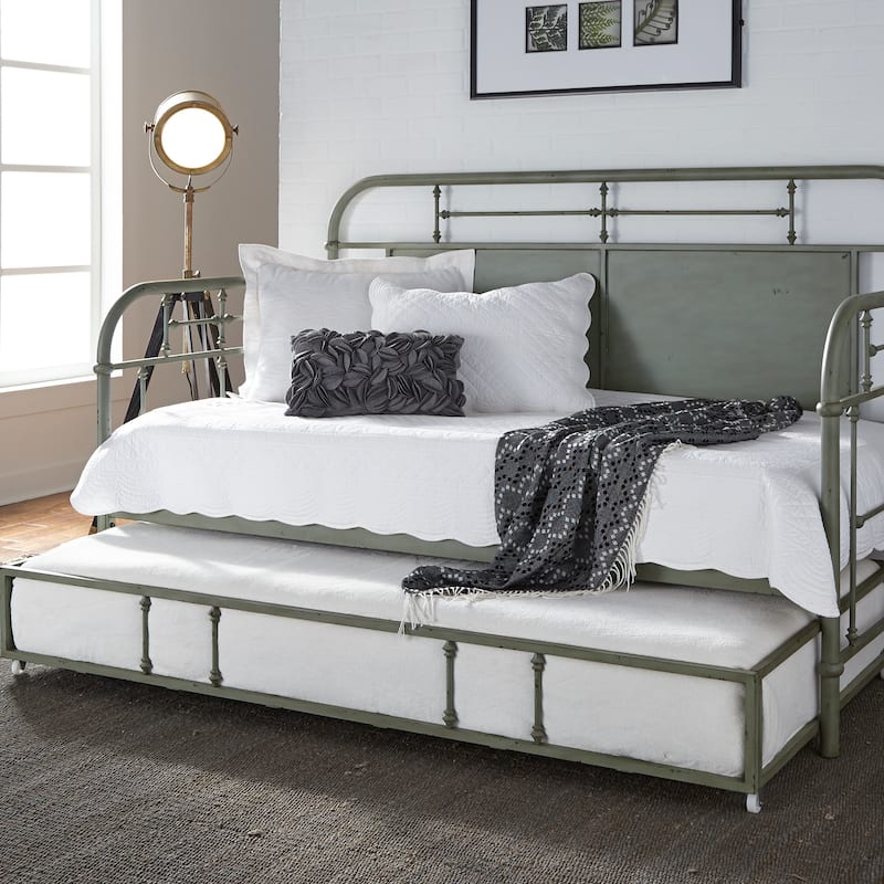 Vintage Series Distressed Metal Twin Metal Trundle