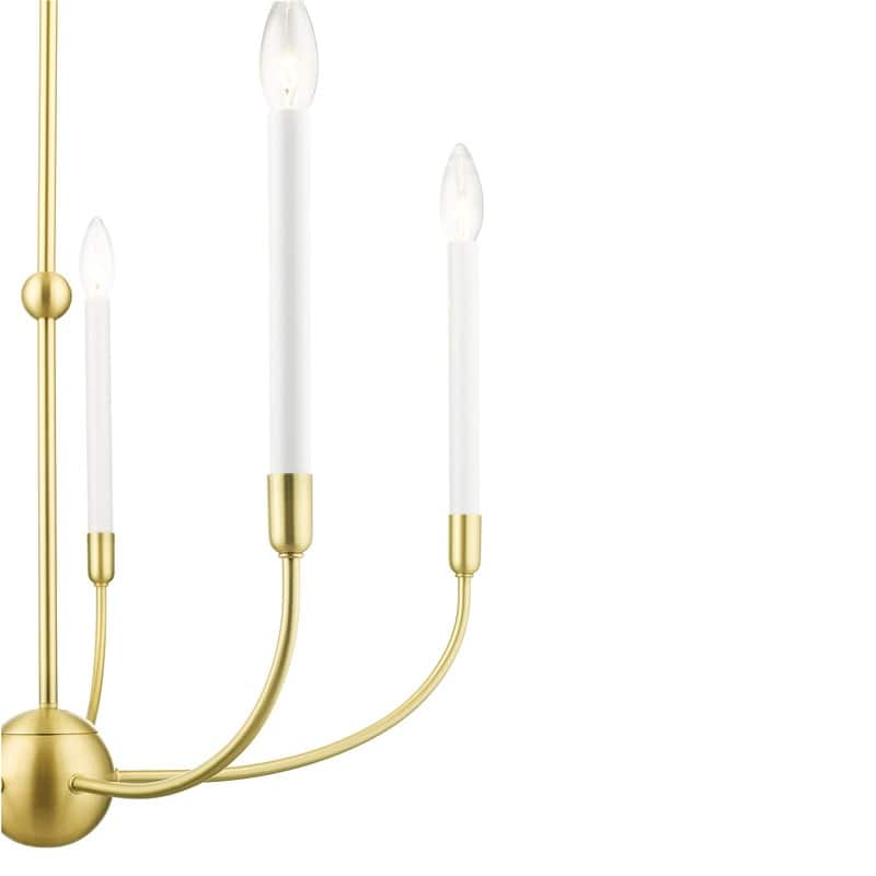 Livex Lighting 5-light Satin Brass Chandelier, 46065-12 - 24" Dia x 28" H