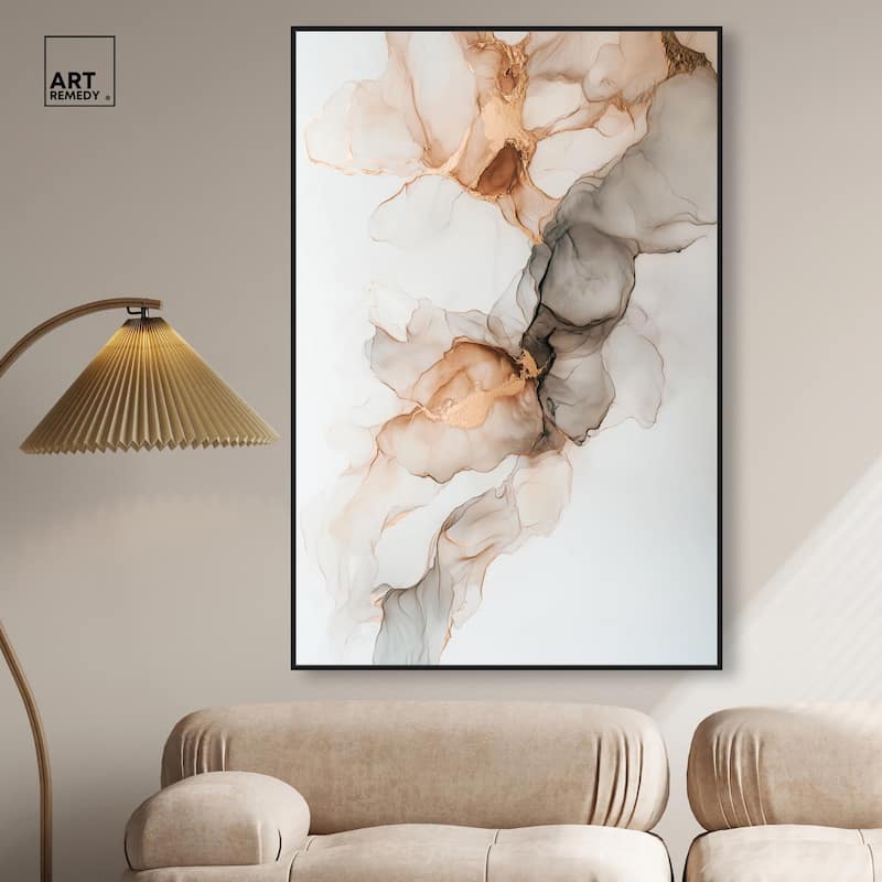 Smoky Gold Drift Canvas by Art Remedy