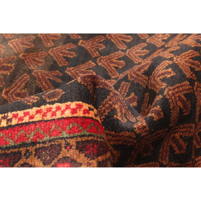 ECARPETGALLERY Hand-knotted Teimani Black Wool Rug - 2'9 x 4'6