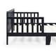 preview thumbnail 5 of 4, Solid Wood Toddler Bed Black suitable for kids'bedroom