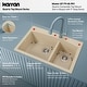 preview thumbnail 35 of 81, Karran Drop-In Quartz 33 in. 1-Hole 60/40 Double Bowl Kitchen Sink Kit
