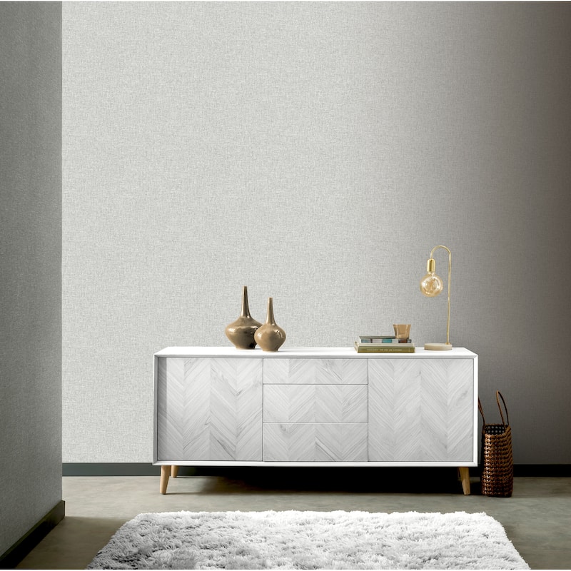 Arthouse Maisie Grey Linen Wallpaper