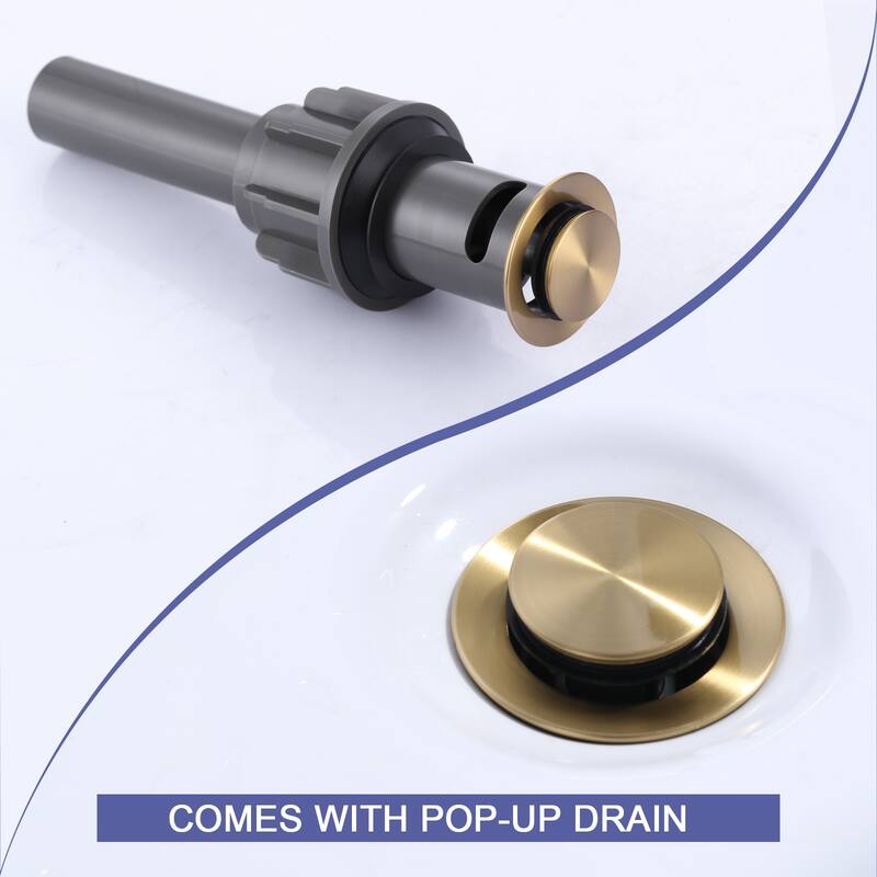 WOWOW 8-inch Two Handle Waterfall Bathroom Faucet