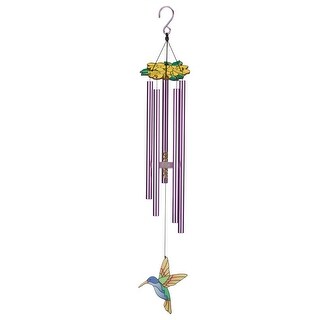 Floral Bird Chime 32" - Purple Coronet