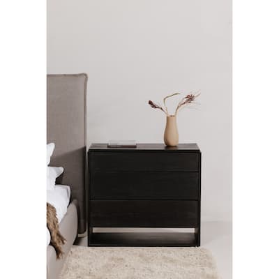 Aurelle Home Quatro Modern 3-Drawer Oak Dresser