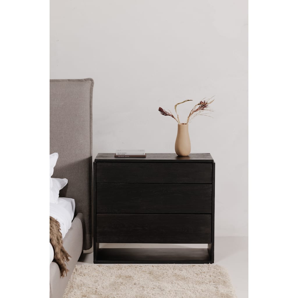 Aurelle Home Quatro Modern 3-Drawer Oak Dresser