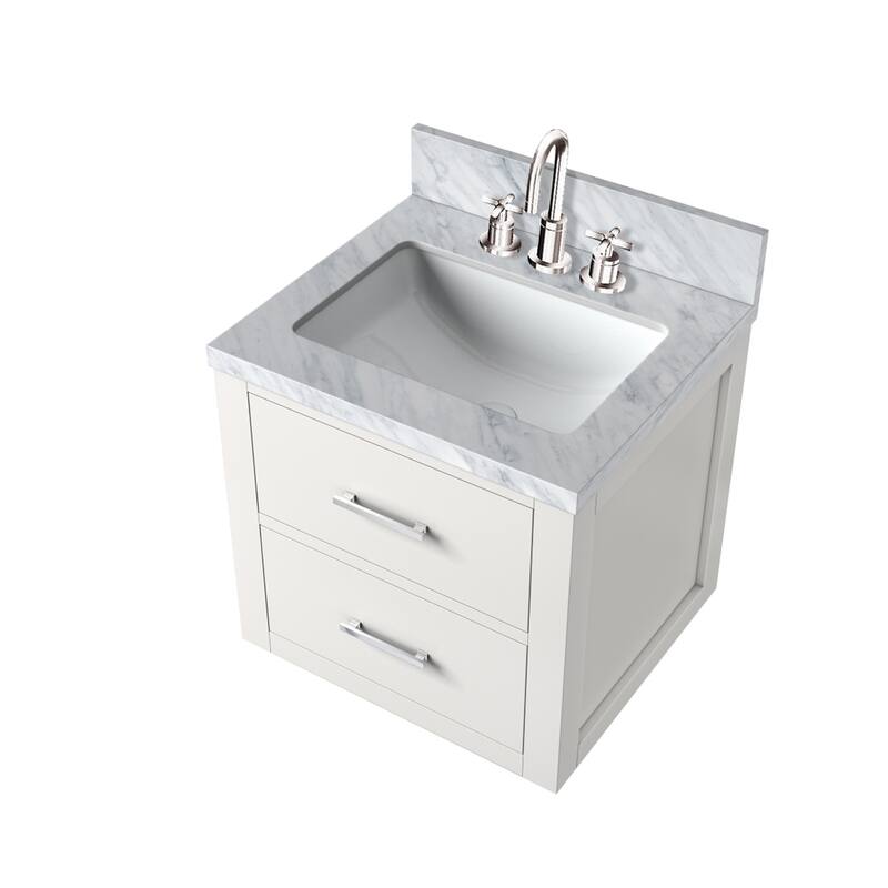 Castor Bath Vanity with Acrylic Top, Sink and Faucet