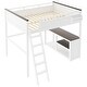 preview thumbnail 14 of 14, Pine Queen Loft Bed with Desk, Storage & USB
