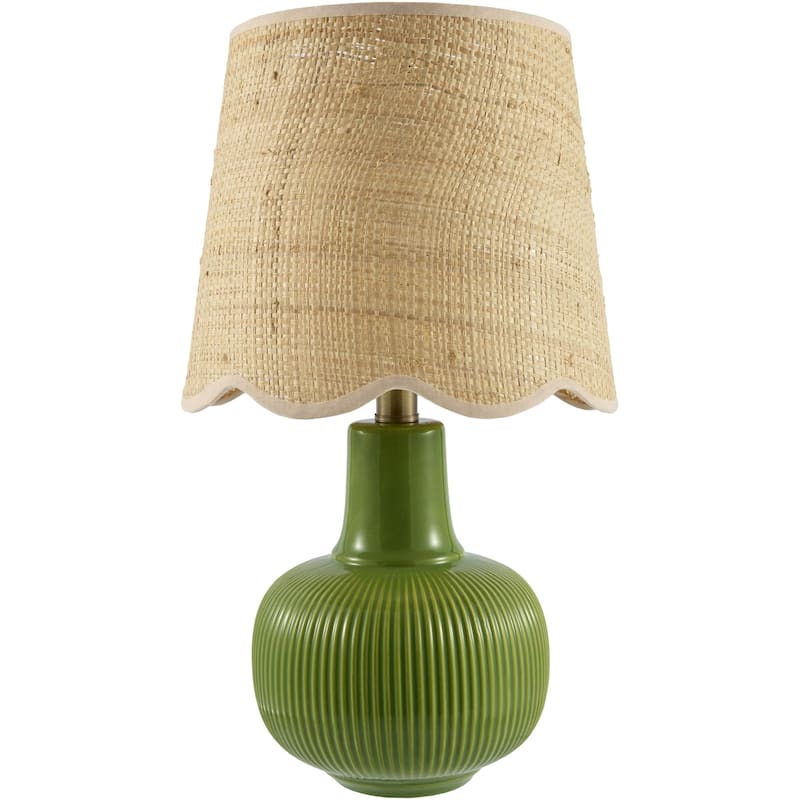 Livabliss Ormelle Traditional Accent Table Lamp - 19"H x 10"W x 10"D - Beige/Lime