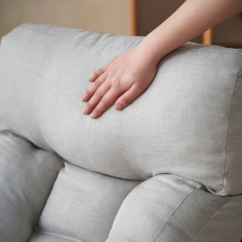 Anmytek 360 Degree Swivel Gaming Floor Chair with Adjustable Head and Waist Support Grey