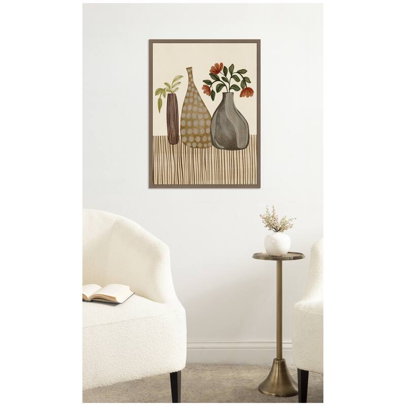 Kate and Laurel Rustic Stilllife l by Nikita Jariwala Framed Canvas Wall Art Print