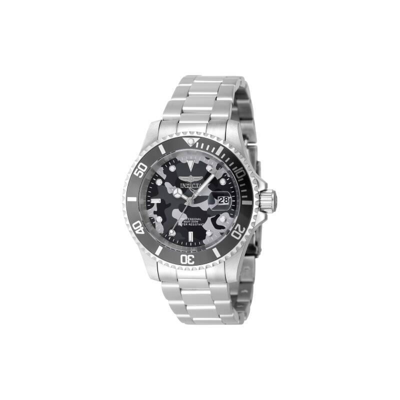 Invicta Men's 48566 Pro Diver Quartz 3 Hand Camouflage, Grey Dial Watch - Camouflage
