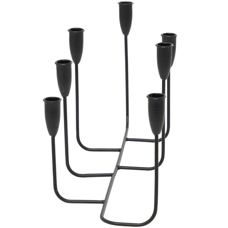 CosmoLiving by Cosmopolitan Black Metal Tapered 7 Plate Candelabra