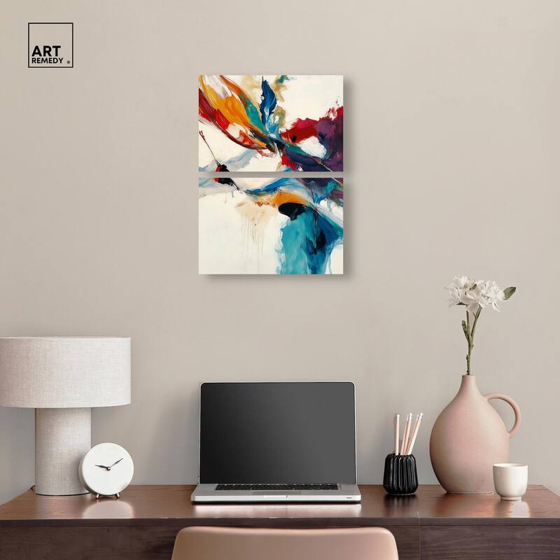 Vibrant Palette III Canvas Set of 2 by Art Remedy, Gallery Wrapped