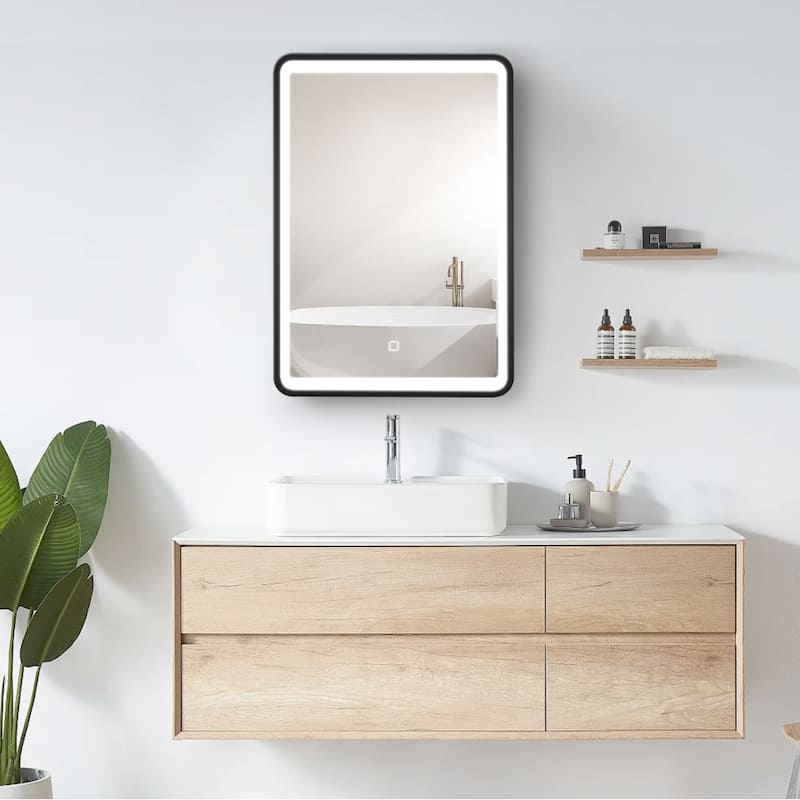 24'' x 30'' Surface Mount Medicine Cabinet with Mirror and LED Light