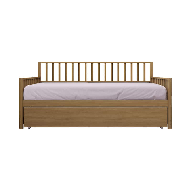 CraftPorch Classic Wooden Twin Size Daybed With Trundle