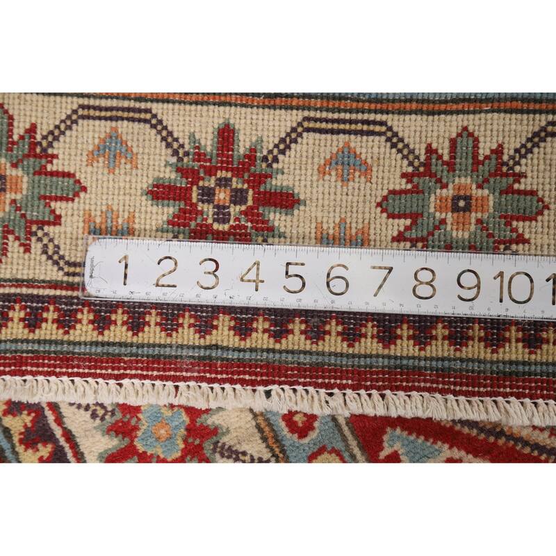Red Kazak Accent Foyer Rug Handmade Wool Carpet - 2'7"x 4'0"