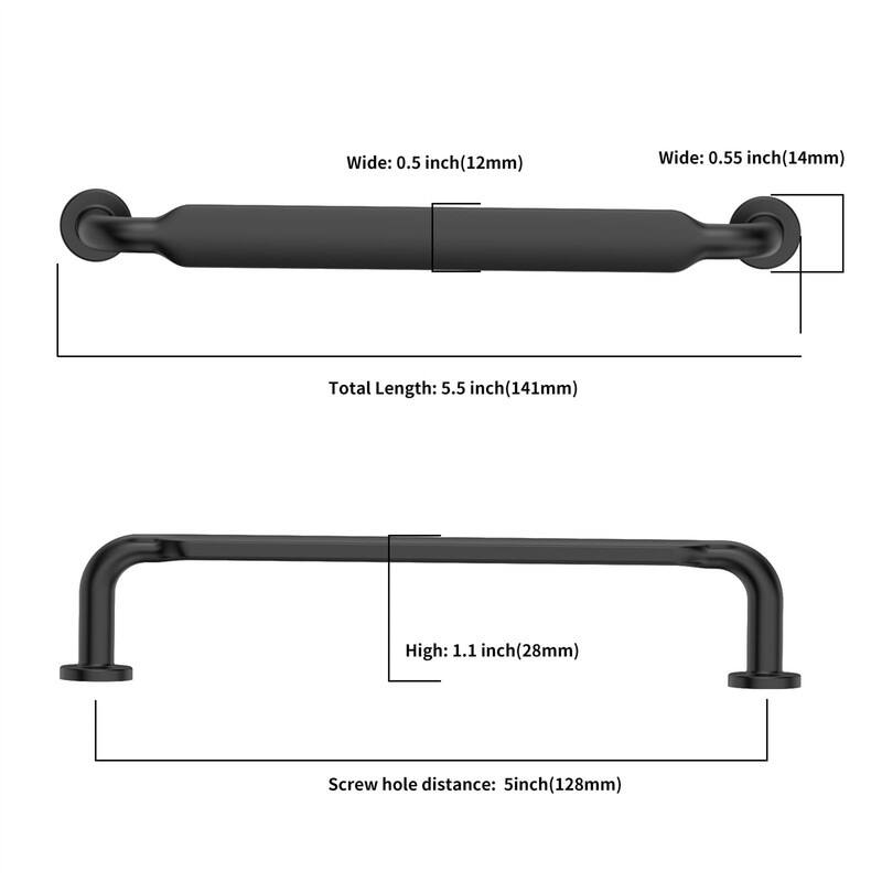 10 Pack 5 Inch Cabinet Pulls - 5"L x 1"W