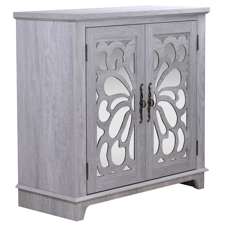 Elegant sideboard with 2 acrylic mirrored doors Sideboard and Buffet