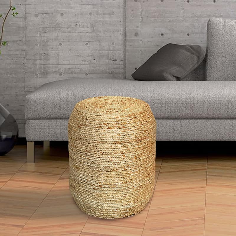 17-in H Woven Hyacinth Decorative Stool