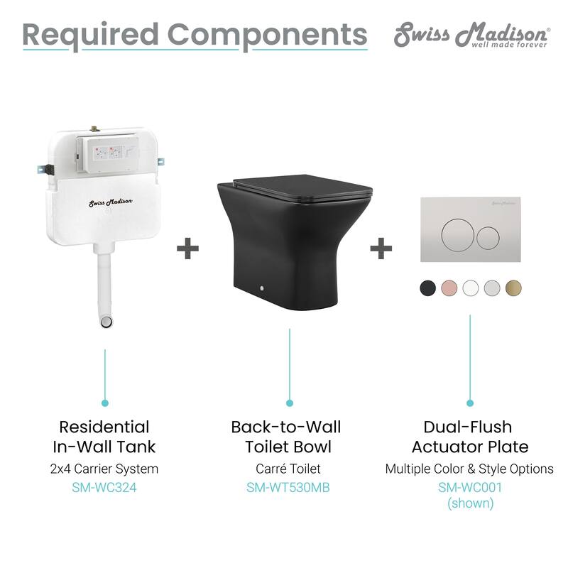 Carre Back To Wall Toilet 0.8/1.28 GPF