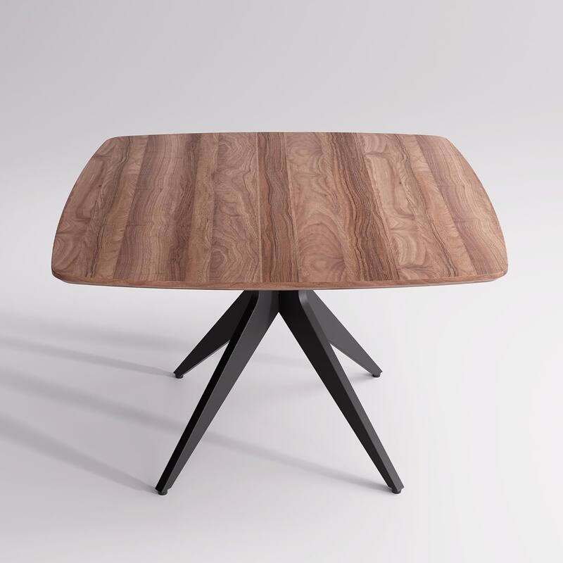 Modern Square Dining Table for 2-4, Small Kitchen Table with Metal Legs
