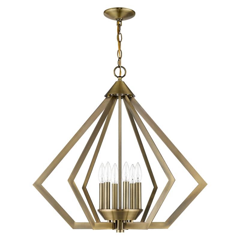 Livex Lighting 6-light Antique Brass Indoor Chandelier, 40926-01 - 26" DIA 25" H