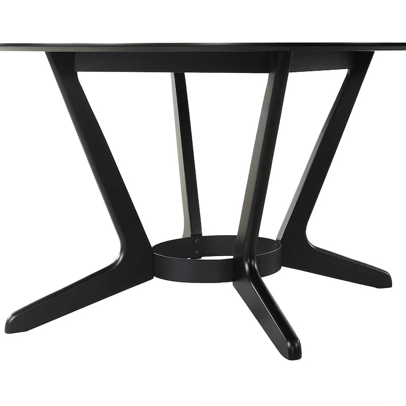 Santana 7 Piece Round Wood Dining Set