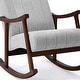 preview thumbnail 7 of 39, AVAWING Upholstered Rocking Chair Modern High Back Armchair