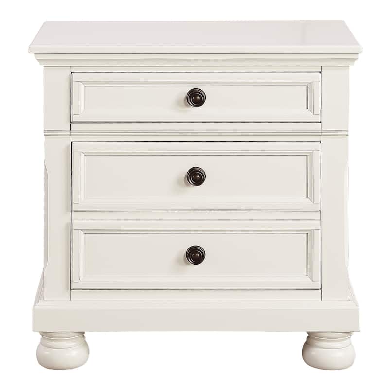 Modern Bedroom Furniture Nightstand with Hidden Drawer - White