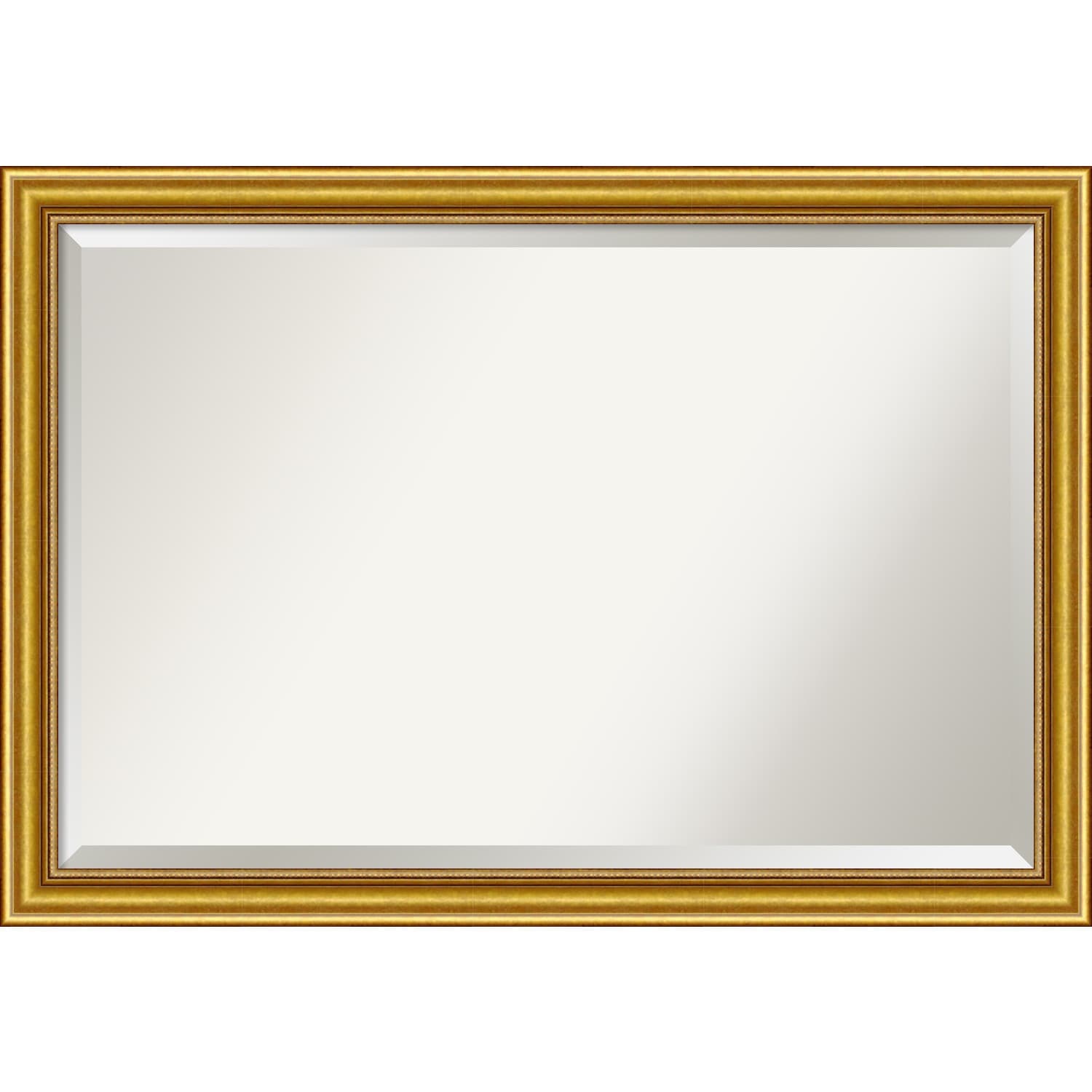 Beveled Wood Wall Mirror - Townhouse Gold Frame - Outer Size: 40 x 28 in