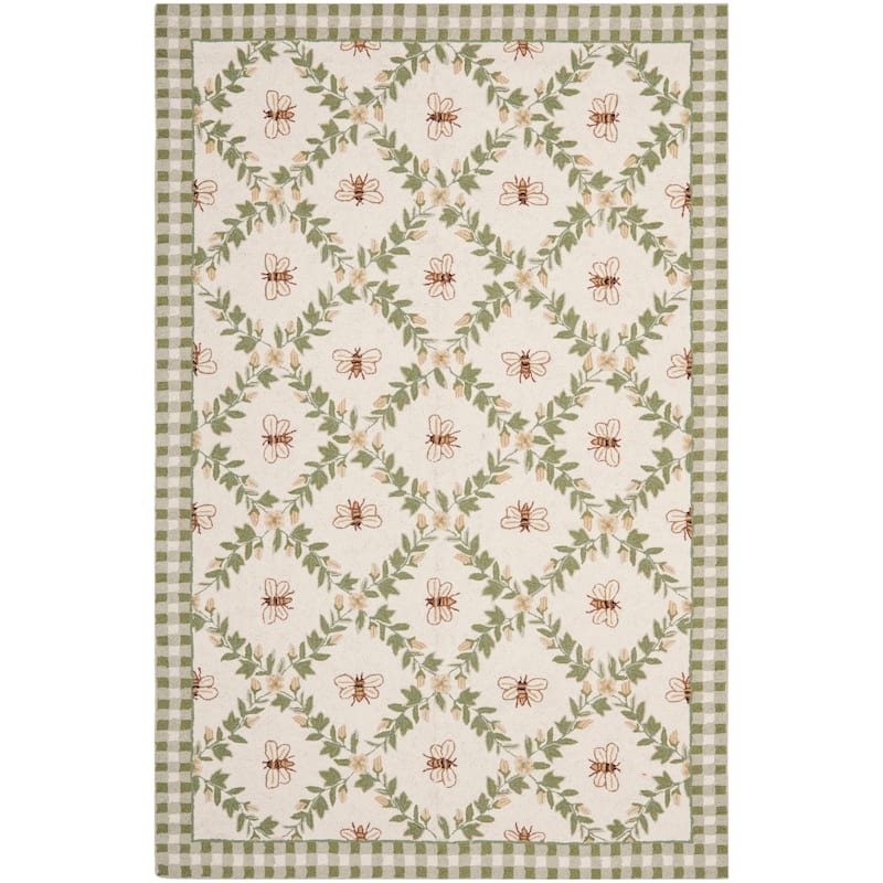 SAFAVIEH Handmade Chelsea Aubree French Country Trellis Wool Rug