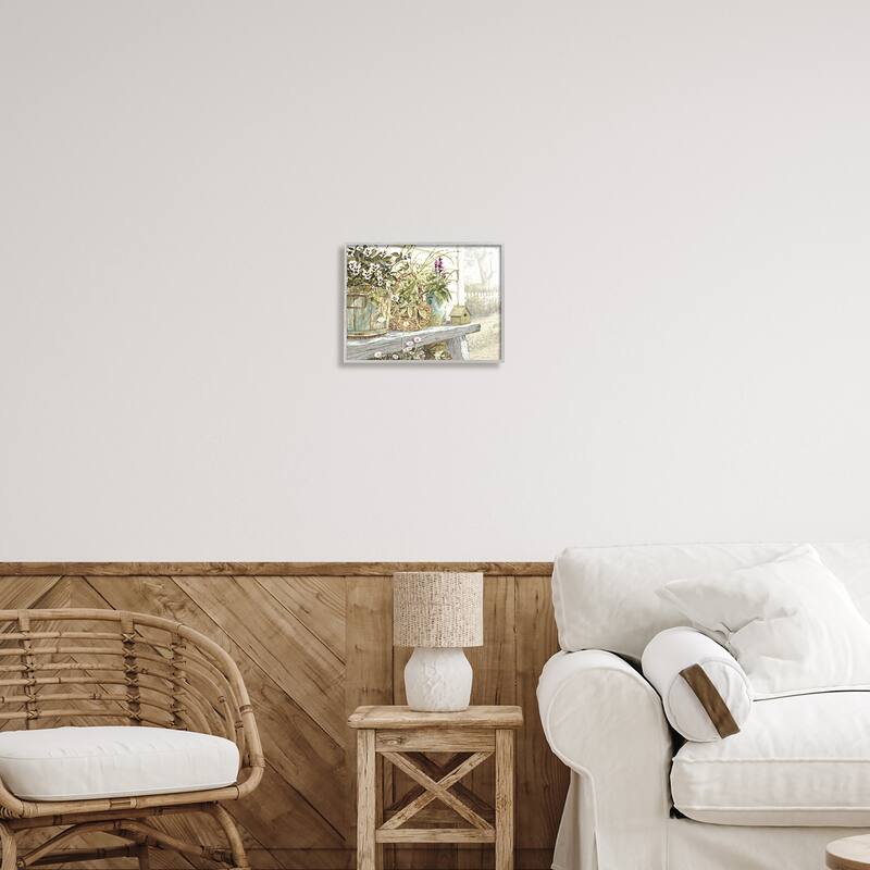 Stupell Cottage Garden Flowers Framed Giclee Art Design by Michael Humphries