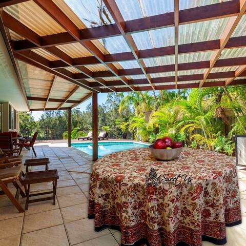Blooming Flower Block Print Floral Cotton Tablecloth Collection