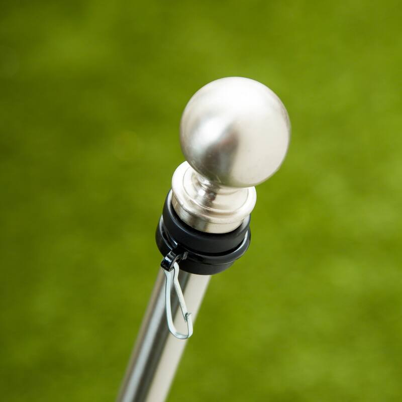 Metal Extendable House Flag Pole, Stainless Steel