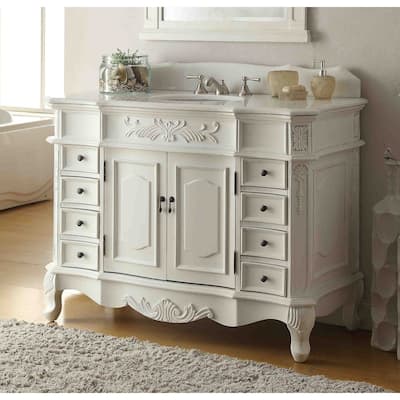 42 Inch Classic style antique white Bathroom Sink Vanity