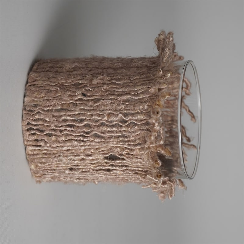 Glass Textured Votive Candle Holder - 5" - Brown