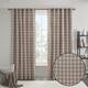 Madison Park Salford Plaid Rod Pocket and Back Tab Single Curtain Panel with Fleece Lining