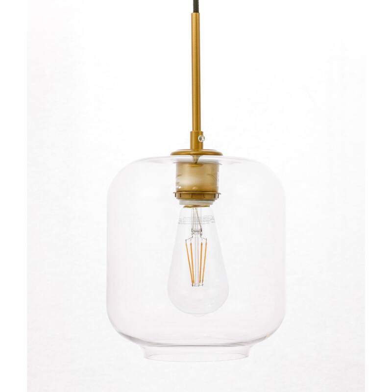 Elegant Lighting Collier Single Light 7" Wide Mini Pendant with Clear