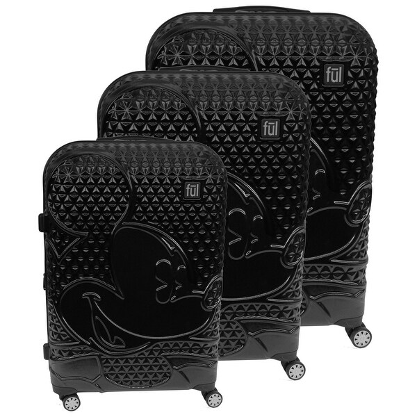 Ful Disney Textured Mickey Mouse 3-piece Luggage Set - 29". Opens flyout.