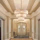 preview thumbnail 5 of 9, KAWOTI 8-light 3 Tiered Glass Chandelier Pendant Lights - W27.75" x H85"