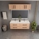 preview thumbnail 23 of 26, Victoria 48'' Floating Double Sink Vanity with LED light Top Cabinet