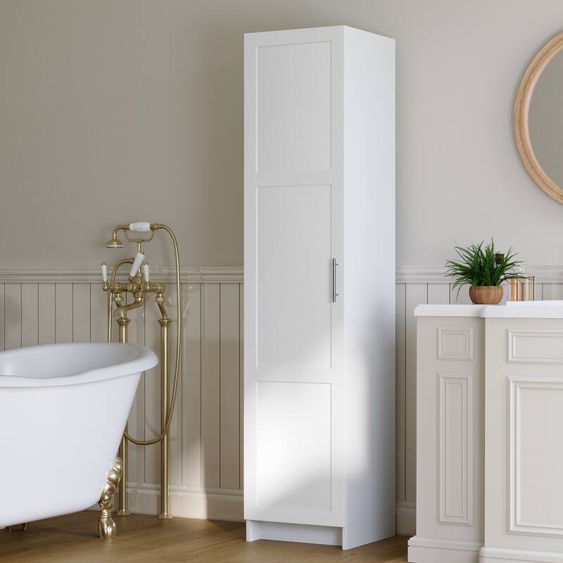 70.87" Tall Narrow Storage Bathroom Cabinet with 3 Adjustable Shelves