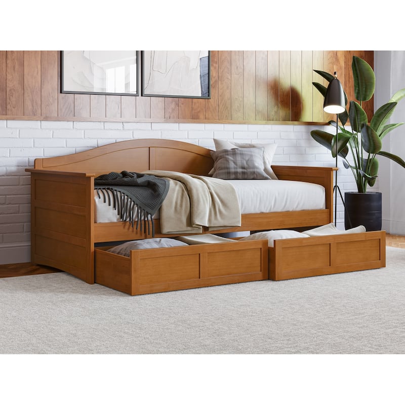 AFI Acadia Twin Size Daybed with Storage Drawers - Light Toffee