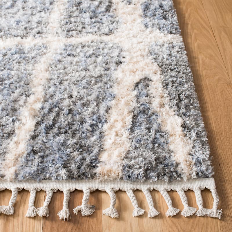 SAFAVIEH Berber Fringe Toyoko Madie Trellis Rug