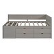 preview thumbnail 19 of 31, Full Size Daybed with Drawers and Shelves Storage Bed Frame